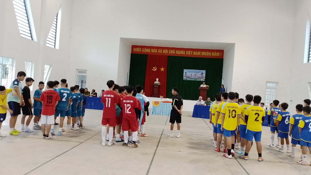 UBND xã Nghĩa Dõng, TP Quảng Ngãi Tổ chức giải bóng đá Mini U14 hè năm 2023